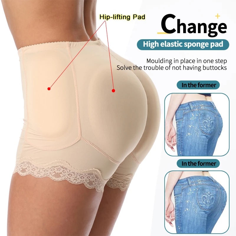 1pc Body-shaping And Tummy-control Underwear With Foam Padding, For Women