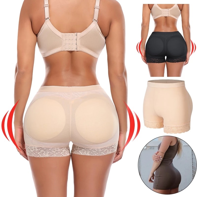 Women Shapewear Control Panties Body Shaper Butt Lifter Hip Enhancer  Seamless Underwear Hi- Waist Short (Color : Clear, Size : Large)