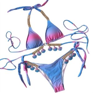 Gradient Luxury Crystal Diamond Bikini Set Swimwear - Image 3