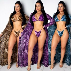 Leopard Print Beach Wear Bikini Set - Image 6