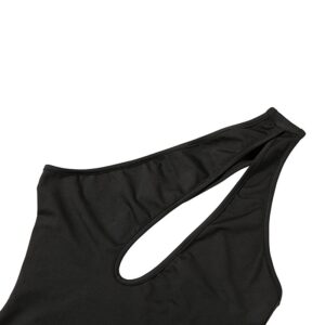 One Shoulder Swimsuit Hollow Solid Color Swimwear Swimsuit - Image 5