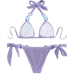 Round Rings Bikini Set Halter Bra Swimwear - Image 5