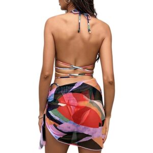 Sexy Backless Bikini Three-piece Suit Swimwear - Image 8