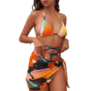 Sexy Backless Bikini Three-piece Suit Swimwear - Image 7