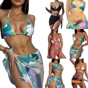 Sexy Backless Bikini Three-piece Suit Swimwear - Image 5