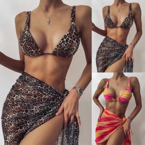Bikini Split Sling Tops with Thong Briefs Swimwear - Image 2