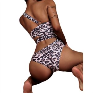 Hollow out Leopard Suit Beachwear - Image 4