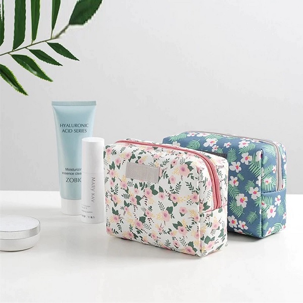 Floral Pattern Cosmetic Bag