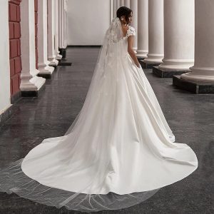 Gorgeous Satin Wedding Dress - Image 4