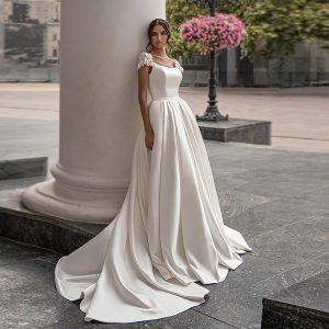 Gorgeous Satin Wedding Dress - Image 3