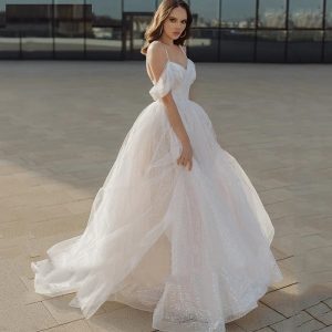 Sweetheart Off Shoulder Bride Party Gown - Image 3