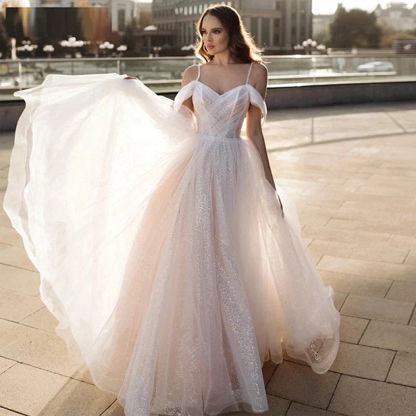 Sweetheart Off Shoulder Bride Party Gown