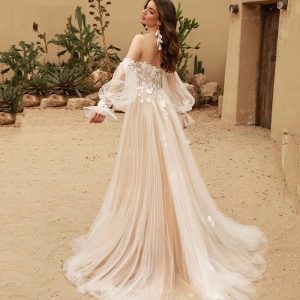 Sweetheart Sleeves Wedding Gown - Image 3