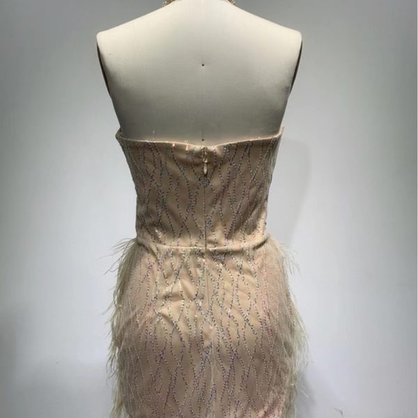 Crystal Feather Design Dress - Image 3