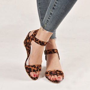 Casual Suede Wedges with Metal Buckles - Open Heels - Image 10