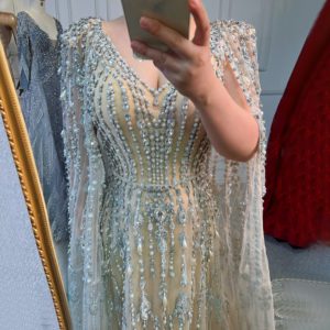 Caramel A-Line Luxury Evening Dresses - Image 4