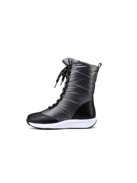New Leather Cotton Flat Winter Ankle Boots