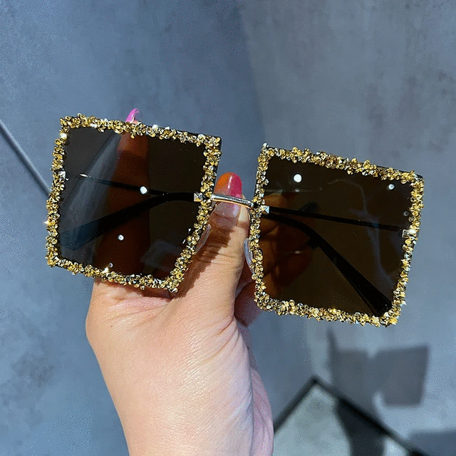 Classic Vintage Diamond Square Sunglasses