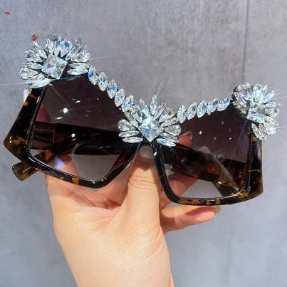 Bling Crystal Brand Designer Luxury Sunglasses