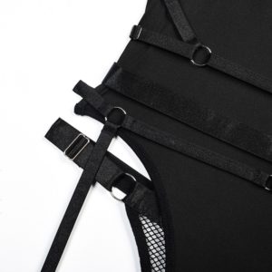 Bandage Bodysuit With Panties Halter Seamless Body Lingerie - Image 4