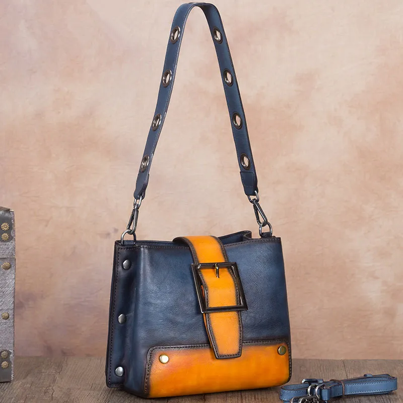 Vintage Leather Handbag Shoulder & Crossbody Small Bags
