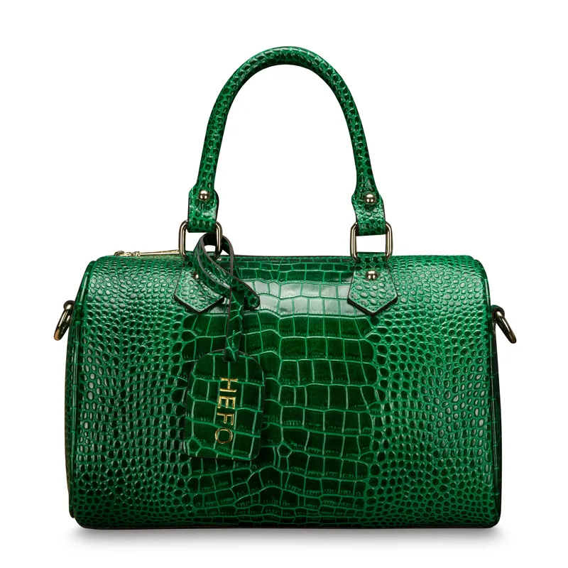 Crocodile Pattern Portable Handbags Leather Bag Boston Genuine Leather Cross-Body Bag
