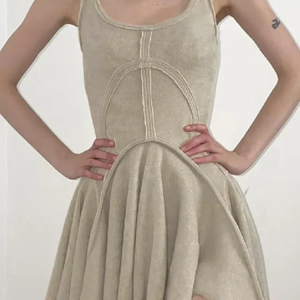 Vintage Patchwork A-line Retro Fairy Grunge Mini Dress
