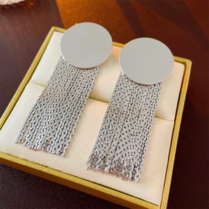 Metal Sequins Jewelry Party Wedding Gift Waterfall Star Zircon Tassel Earrings - Image 3