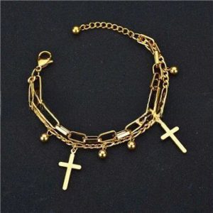 Double Layers Cross Bracelets For Women - Image 2