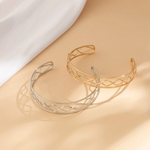 Goth Metal Torques Open Cuff Chain Necklace for Women - Image 7