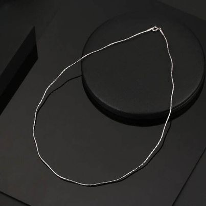Italian 1.0mm Wave Choker Chain Necklace