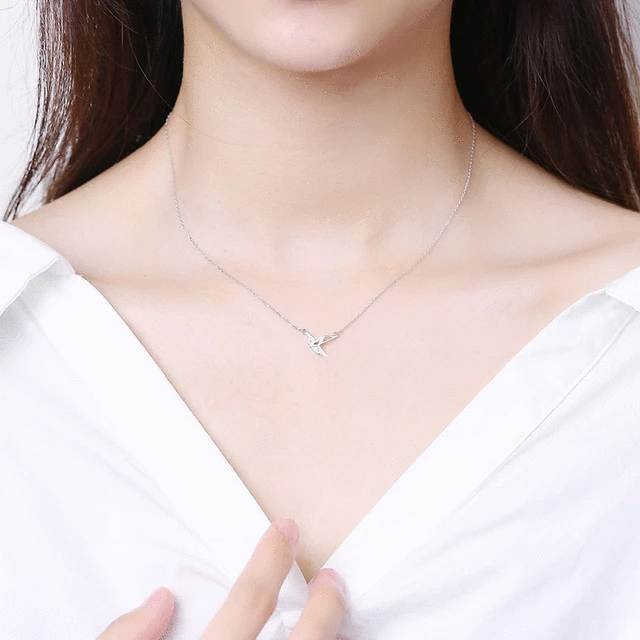 Animal Paper cranes CZ Pendant Choker Necklace For Women