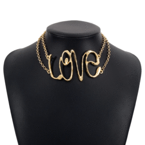 Exaggerated Big LOVE Letter Choker Necklace for Women - Image 7