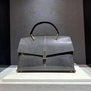 Pearl Fish Leather Pattern Handbags Shell Bag Cowhide Leather Shoulder - Image 3