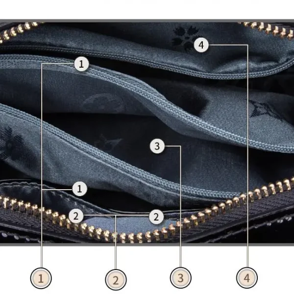Portable Tote Bag Large Capacity Cowhide Genuine Leather Handbags - Image 3