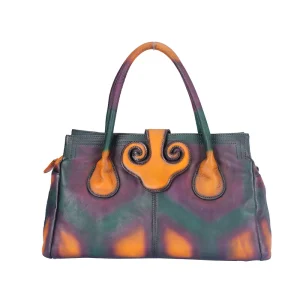 Large Capacity Genuine Leather Vintage Tote Bag - Image 4