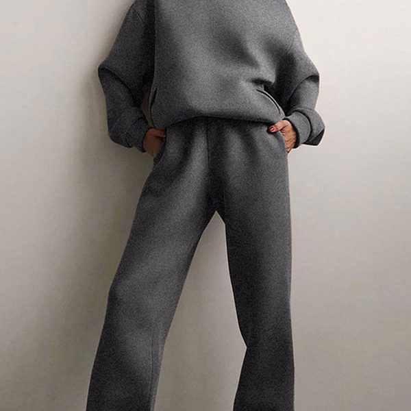 Dark Gray Field Pant Set Athletic Two Pieces Hoodies