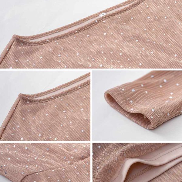 Long Sleeves Sequins Sexy Bateau Neck Midi  Bodycon Dresses - Image 4