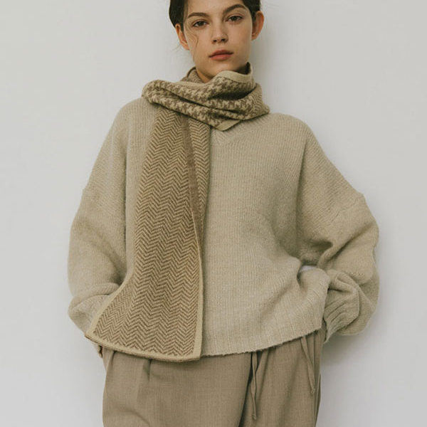 Beautiful Geometric Fiber Winter Warm Long Scarves