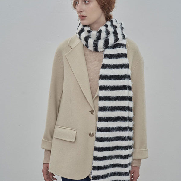 High Quality Stripes Fiber Winter Warm Long Scarf - Image 6
