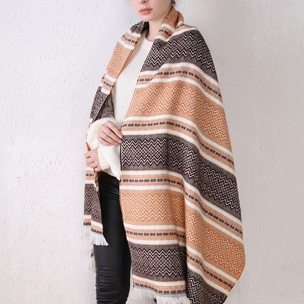 Attractive Geometric Fringe Winter Warm Acc Scarves - Image 5