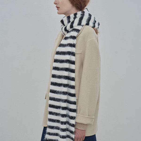 High Quality Stripes Fiber Winter Warm Long Scarf - Image 5