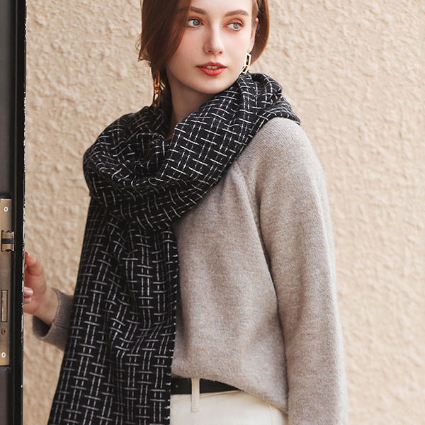 Beautiful Plaid Fringe Fiber Winter Warm Long Scarves - Image 4