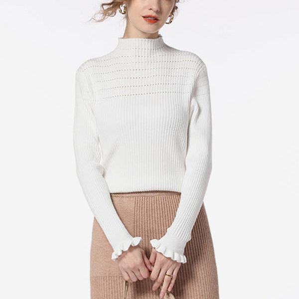 High Collar Long Sleeves Sweaters - Image 3