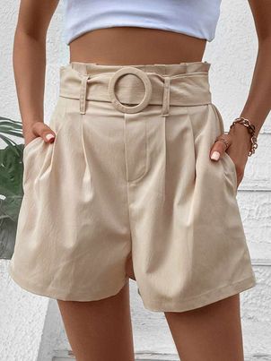 Women's Shorts Casual Sash Bottoms