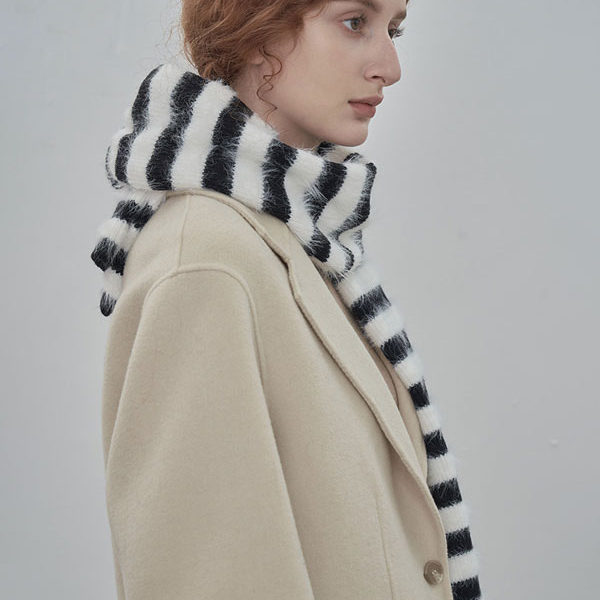 High Quality Stripes Fiber Winter Warm Long Scarf - Image 4