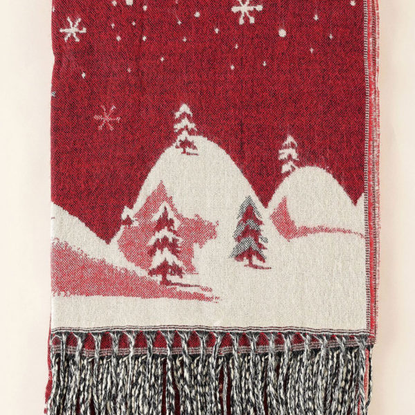 Fashion Christmas Pattern Fringe Winter Warm Scarves - Image 5