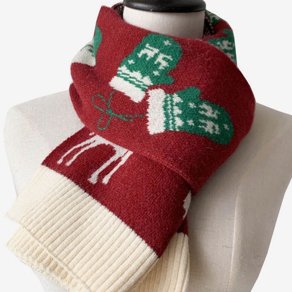 Attractive Christmas Pattern Winter Warm Acc Scarves - Image 3