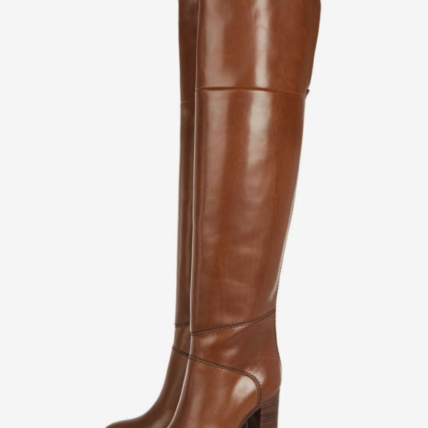 Thigh High Round Toe Chunky Heel Over The Knee Boots - Image 4