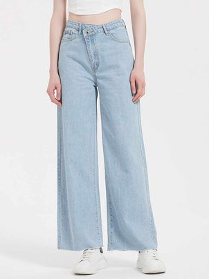 Women's Jeans Casual Asymmetrical Waist Denim Bottoms